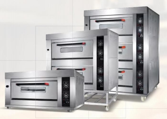 380V বৈদ্যুতিক এবং গ্যাস 2 ইন 1 ডেক ওভেন যান্ত্রিক
