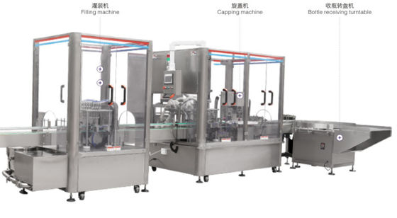 স্বয়ংক্রিয় তরল বোতল ভর্তি মেশিন GMP 2500 বোতল / ঘন্টা