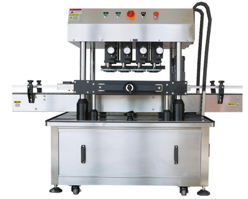 আট চাকা ডায়া 55 মিমি ফুড ক্যাপিং মেশিন 1000w 120b/মিনিট